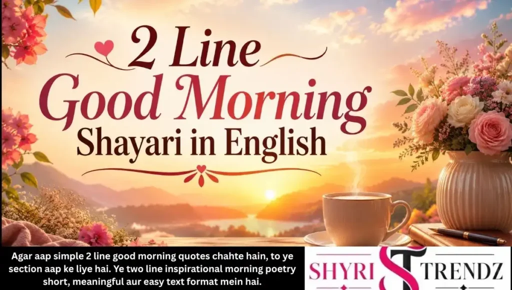 2 Line Good Morning Shayari in English