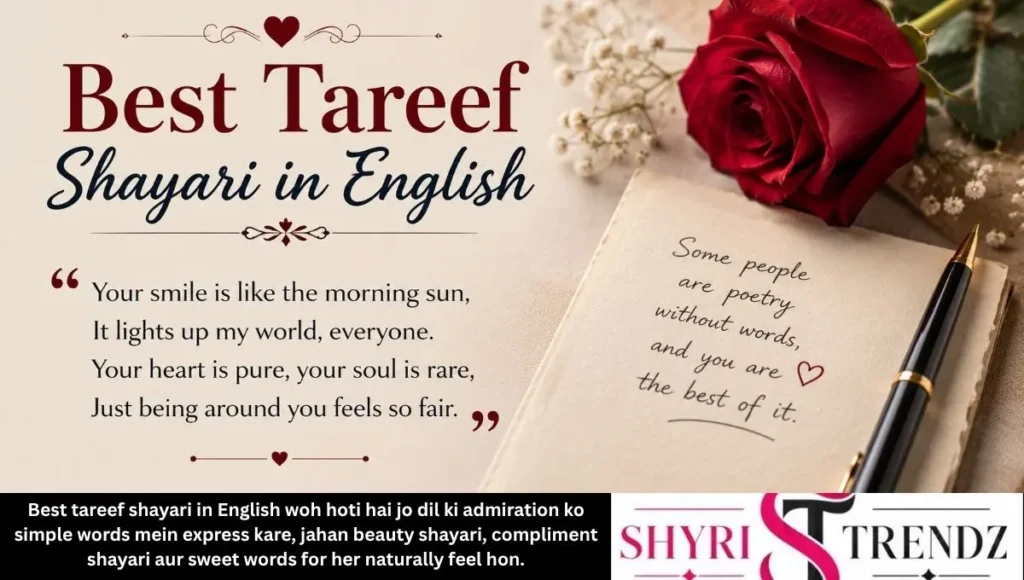 Best Tareef Shayari in English