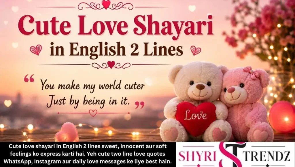 Cute 2 Line Love Shayari in English