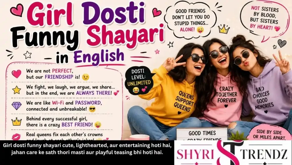Girl Dosti Funny Shayari in English