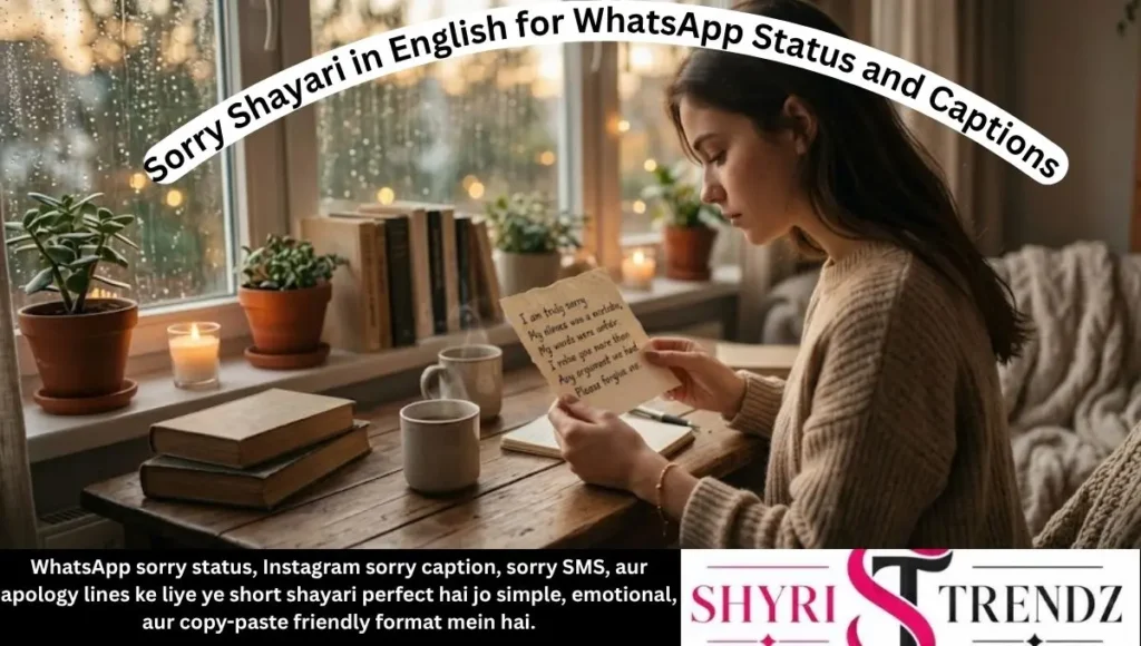 Sorry Shayari in English for WhatsApp Status and Captions