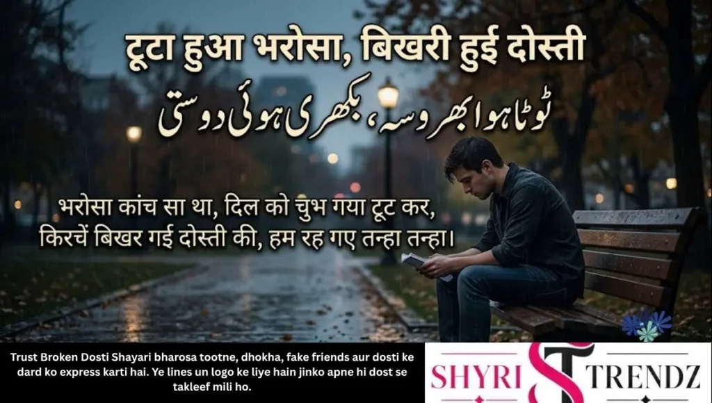 Trust Broken Dosti Shayari