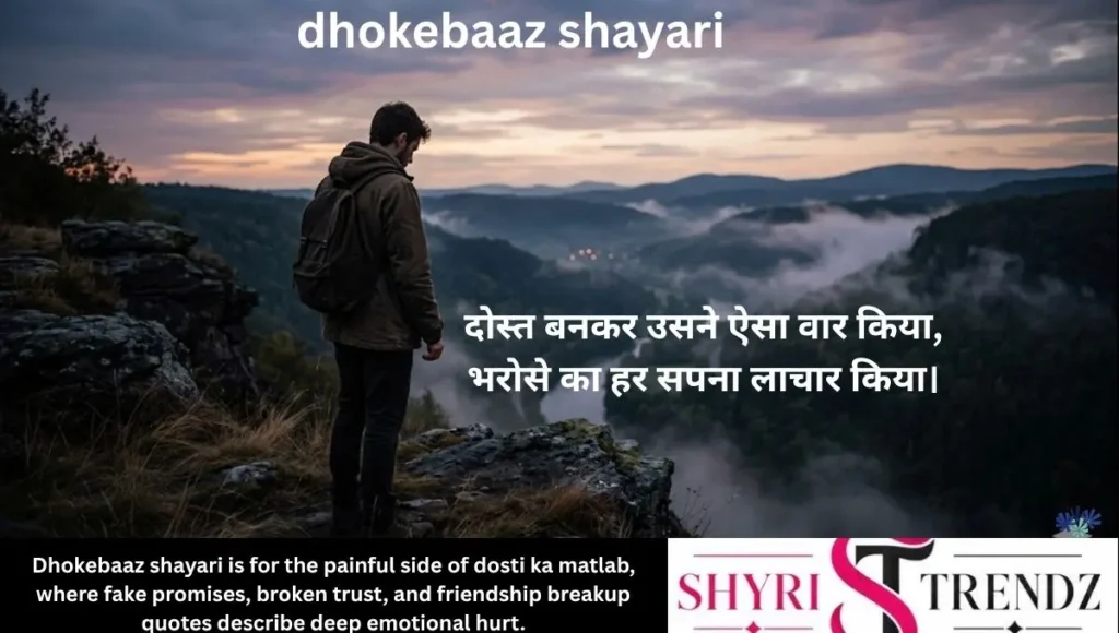 Dosti Shayari | dhokebaaz shayari