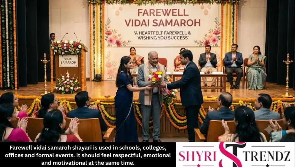 farewell vidai samaroh shayari