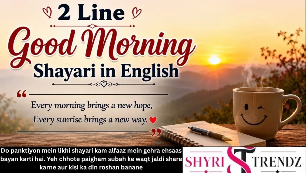 2 Line Good Morning Shayari in English