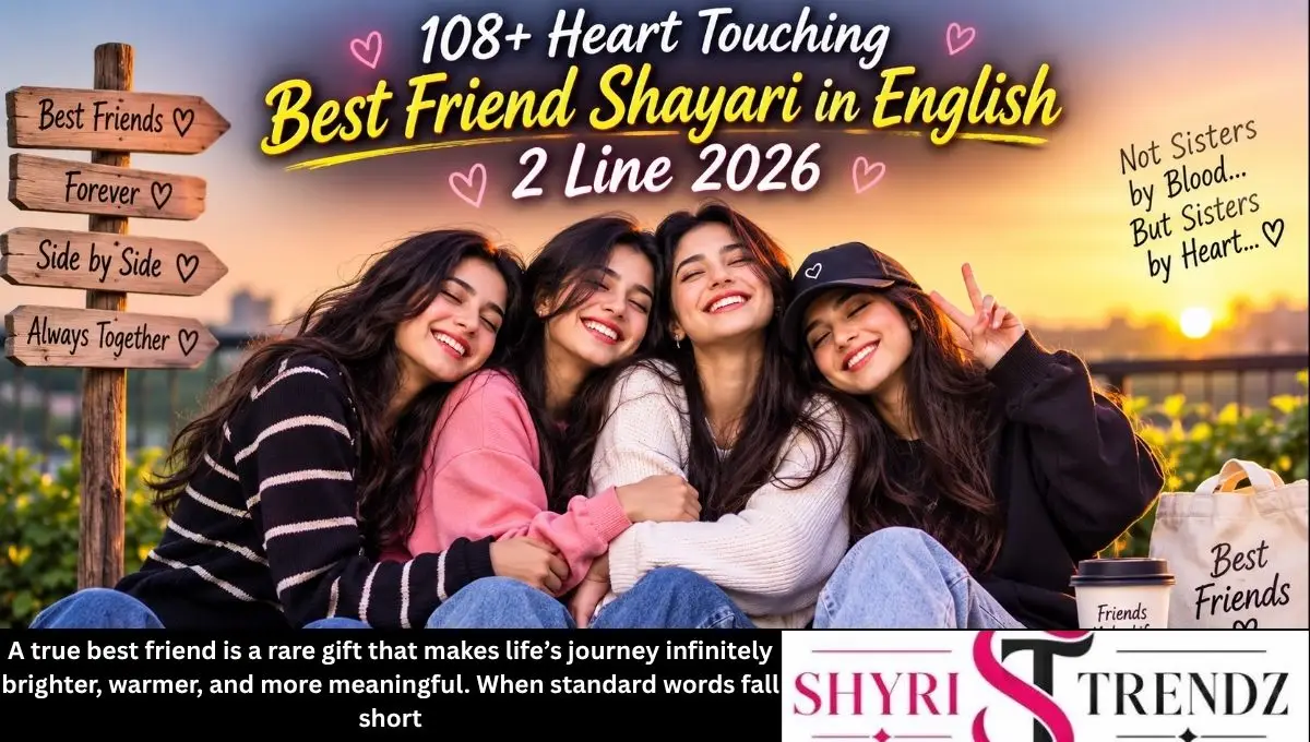 108+ Heart Touching Best Friend Shayari in English 2 Line 2026