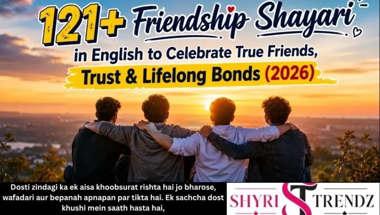 121+ Friendship Shayari in English to Celebrate True Friends, Trust & Lifelong Bonds (2026)