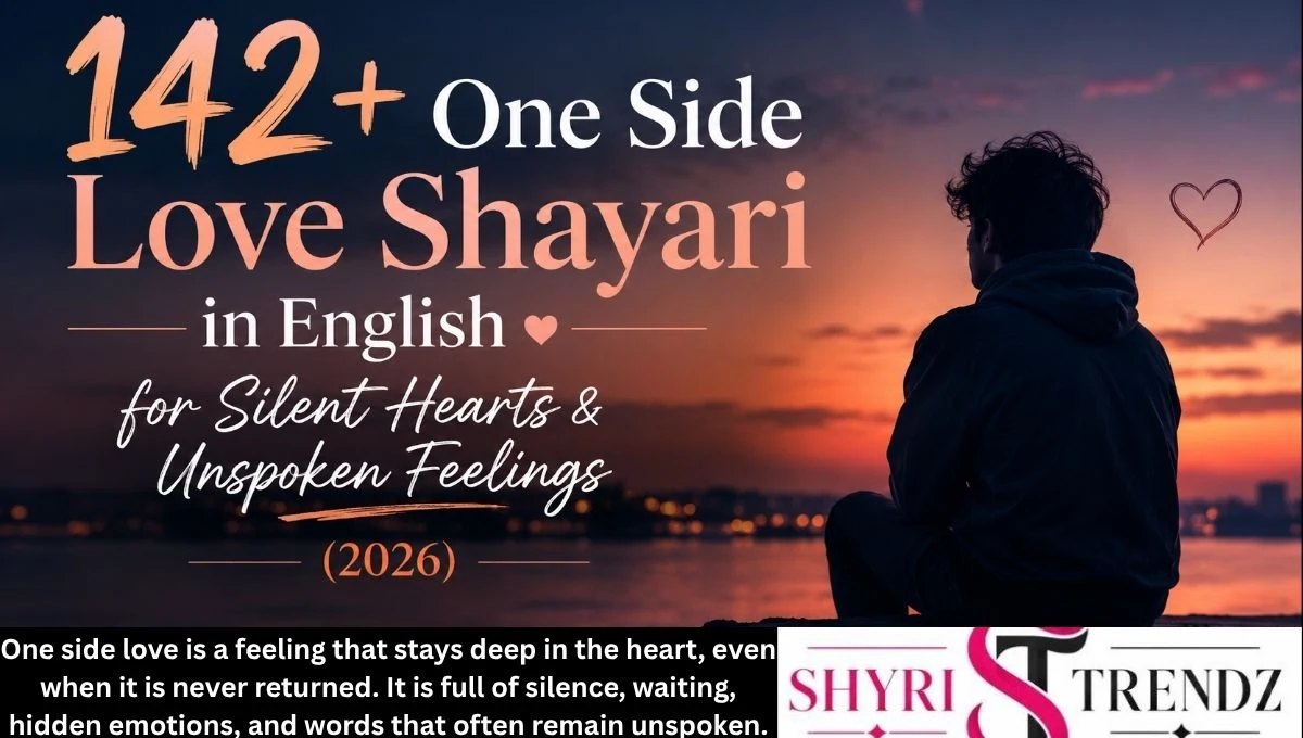 142+ One Side Love Shayari in English for Silent Hearts & Unspoken Feelings (2026)