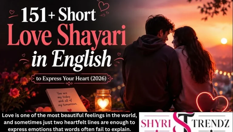 151+ Short Love Shayari in English to Express Your Heart (2026)