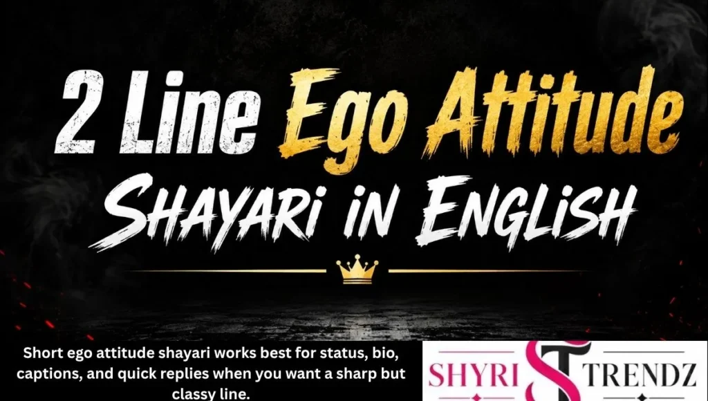 2 Line Ego Attitude Shayari in English