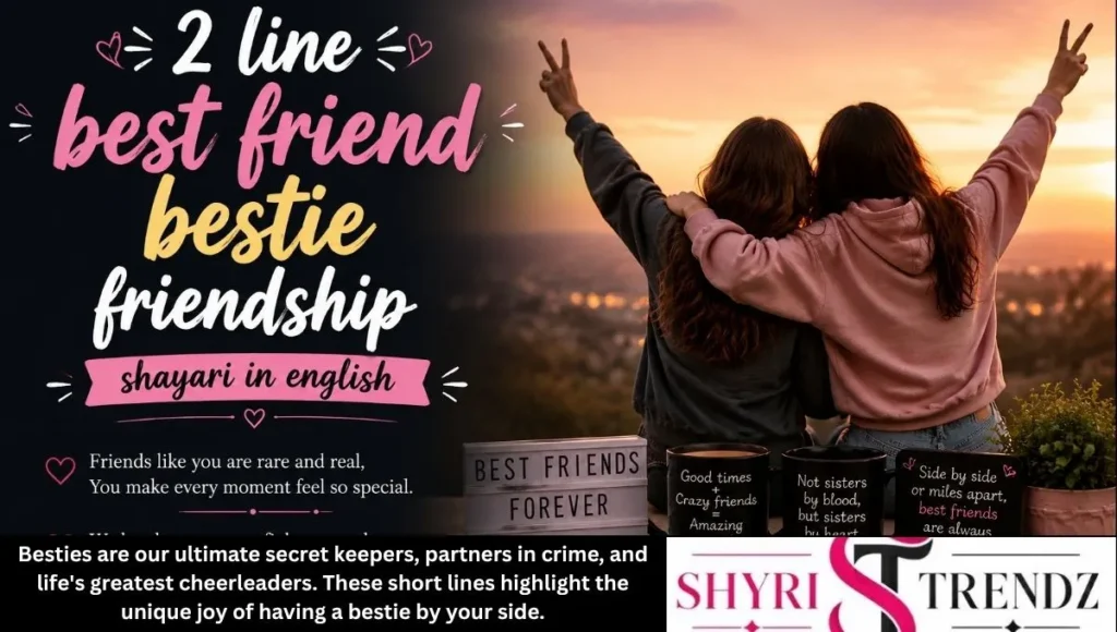 2 line best friend bestie friendship shayari in english