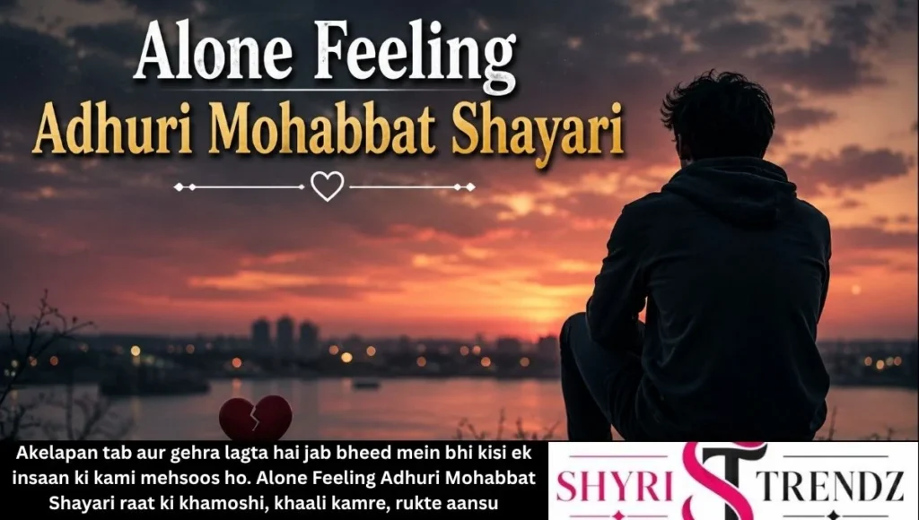 Alone Feeling Adhuri Mohabbat Shayari