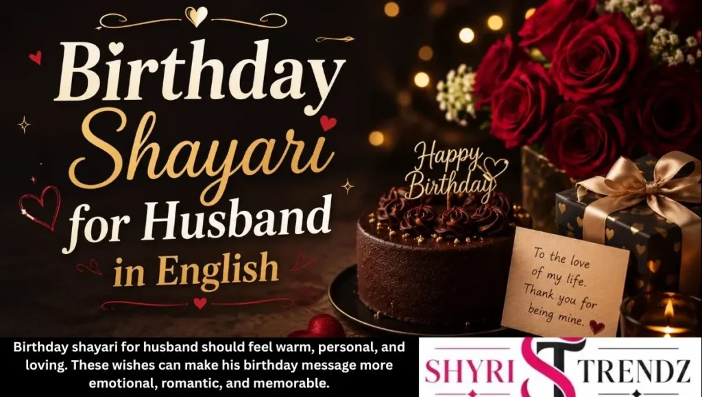 Birthday Shayari for Husband in English