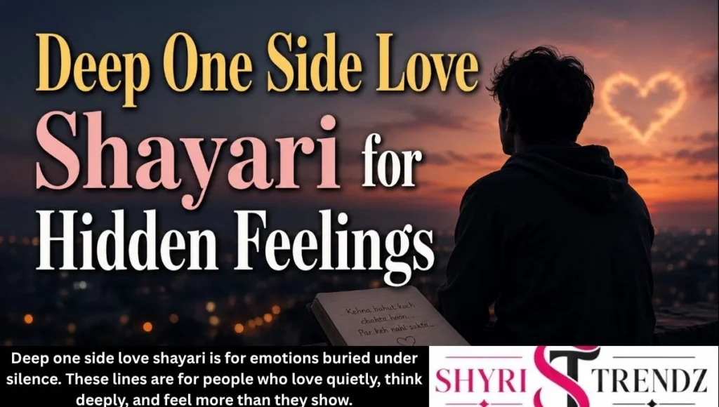 Deep One Side Love Shayari for Hidden Feelings