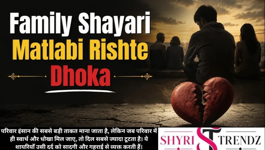 Family Shayari Matlabi Rishte Dhoka