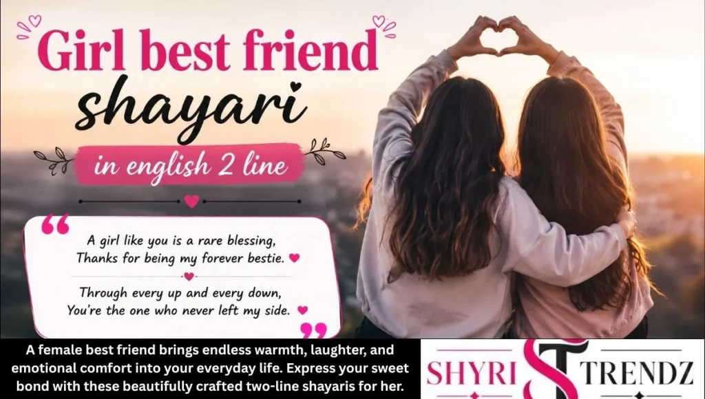 Girl best friend shayari in english 2 line