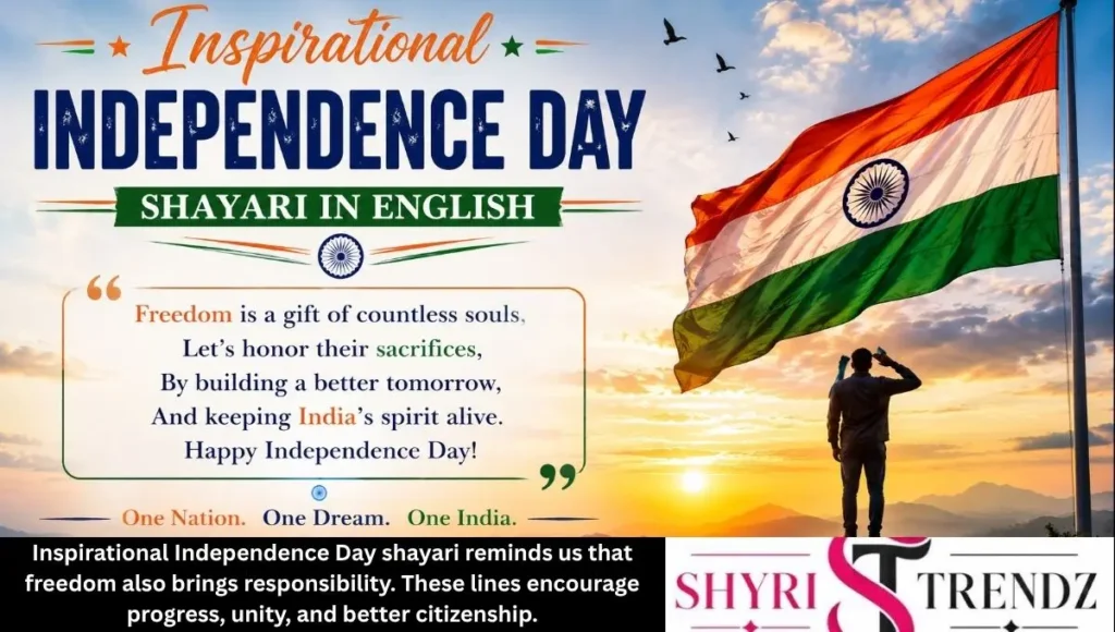 Inspirational Independence Day Shayari in English
