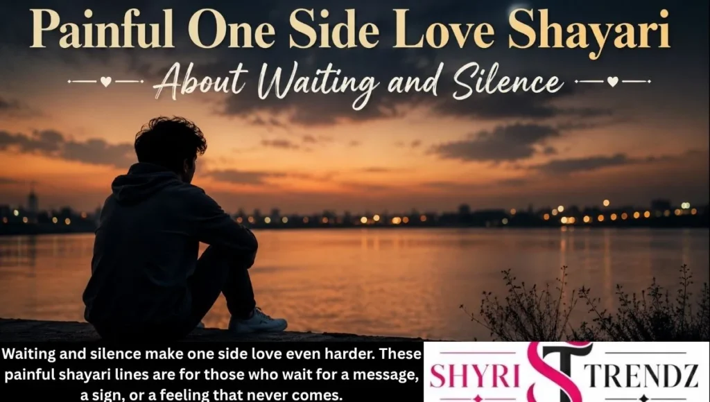 Painful One Side Love Shayari About Waiting and Silence
