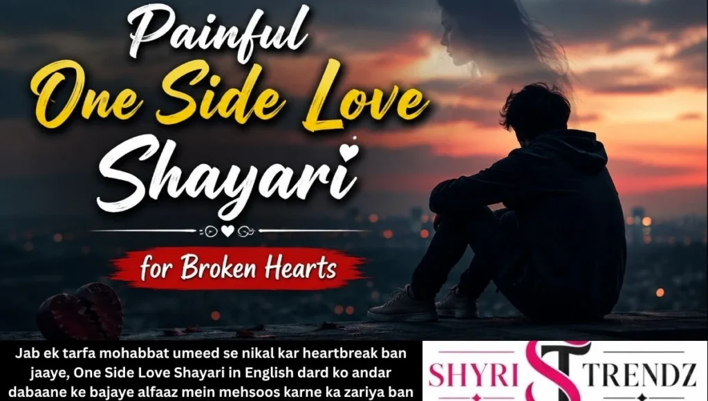Painful One Side Love Shayari for Broken Hearts