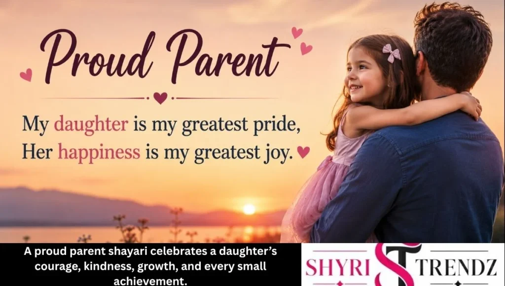Proud Parent 2 Line Shayari for Daughter in English