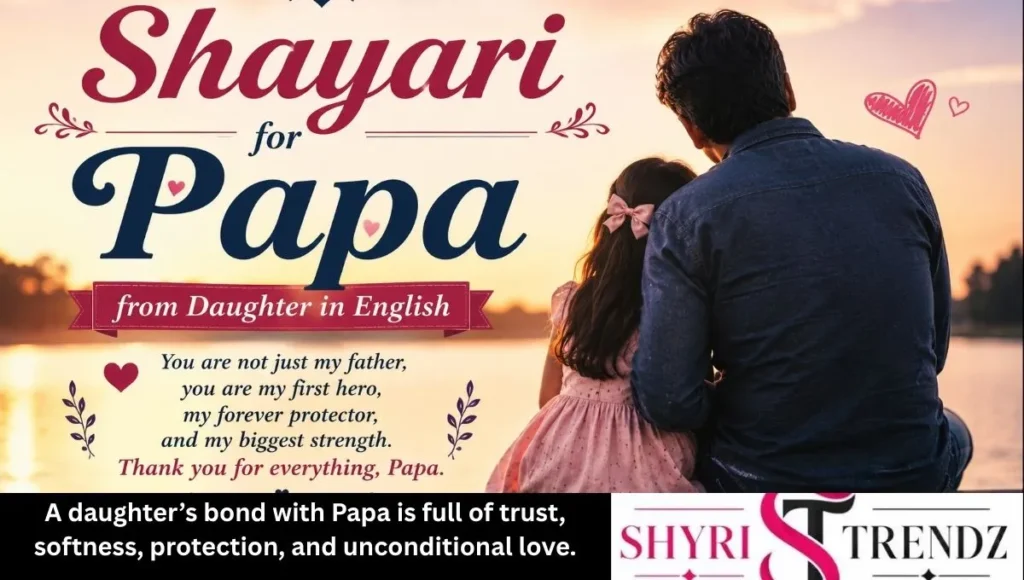Shayari for Papa from Daughter in English