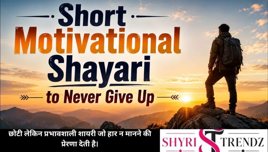 Short Motivational Shayari to Never Give Up