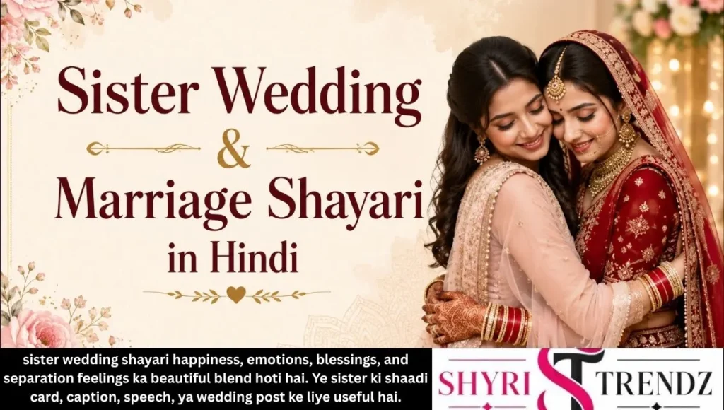 Sister Wedding & Marriage Shayari in Hindi