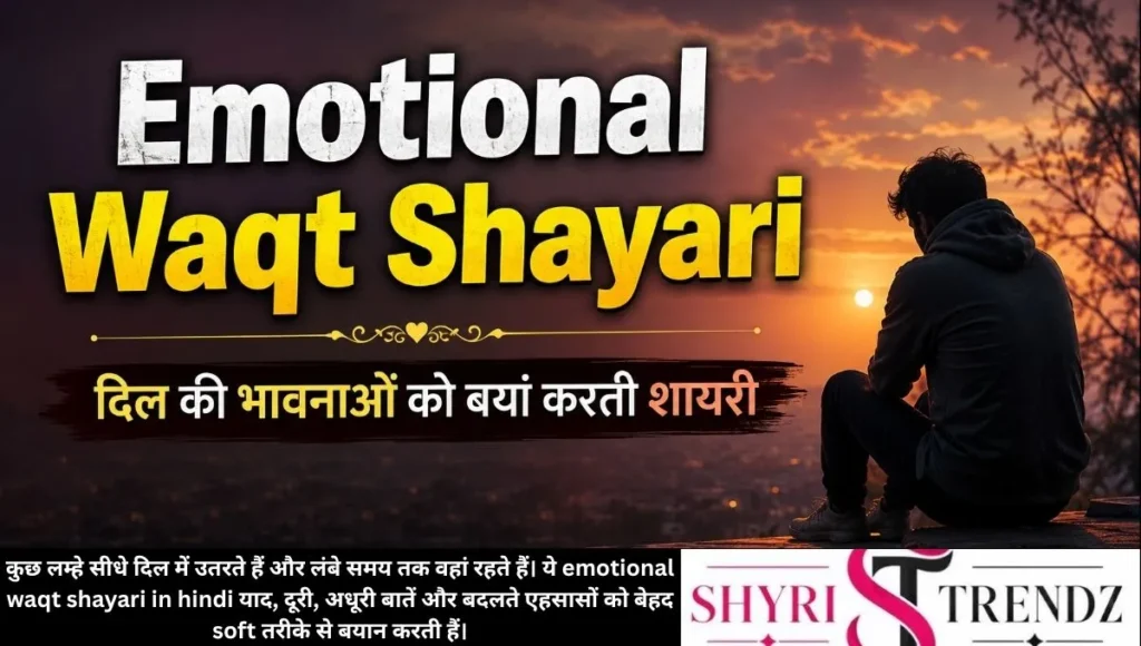 Emotional Waqt Shayari – दिल की भावनाओं को बयां करती शायरी