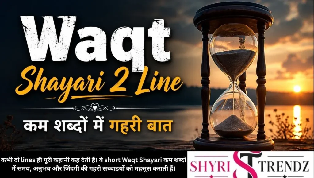 Waqt Shayari 2 Line – कम शब्दों में गहरी बात