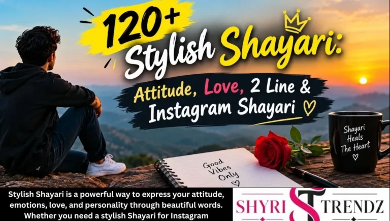 120+ Stylish Shayari: Attitude, Love, 2 Line & Instagram Shayari